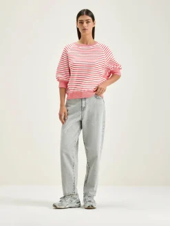 Bellerose Anglet Ronde-hals Trui Corail / Vintage white Online