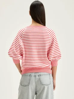 Bellerose Anglet Ronde-hals Trui Corail / Vintage white Online