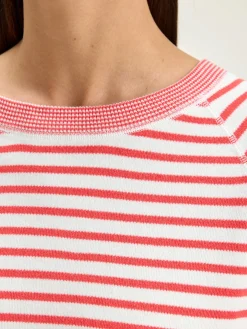 Bellerose Anglet Ronde-hals Trui Corail / Vintage white Online