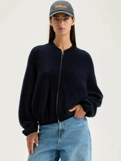 Bellerose Asedi Cardigan Met Rits Navy Online