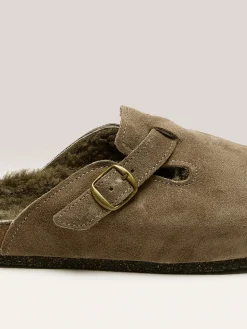Bosabo Taupe Velours Klompen Online