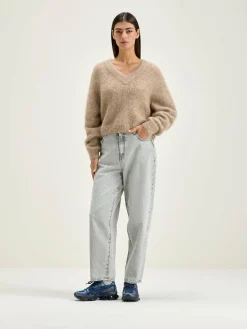 Bellerose Daruz Cropped Trui Beige mélangé
