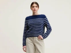 Bellerose Dato Angora-mix Trui Cream / Indigo New