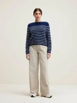 Bellerose Dato Angora-mix Trui Cream / Indigo New