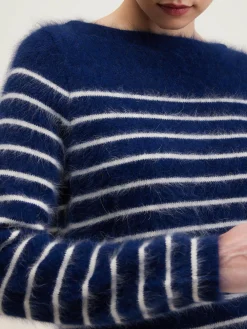 Bellerose Dato Angora-mix Trui Cream / Indigo New