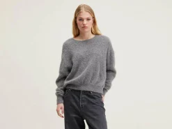 Bellerose Datus Angora-mix Trui Mid grey Discount