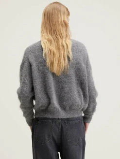 Bellerose Datus Angora-mix Trui Mid grey Discount