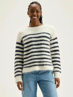 Bellerose Decat Ronde Hals Trui Natural / Naval Hot