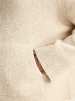 Bellerose Dera Gebreide Hoodie Cream Discount