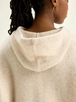Bellerose Dera Gebreide Hoodie Cream Discount