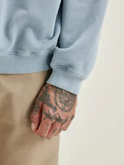 Bellerose Fabro Sweatshirt Met Rits Chambray Best