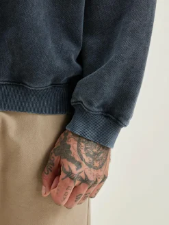 Bellerose Fabro Sweatshirt Met Rits Black blue Hot