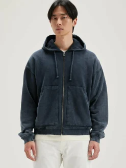 Bellerose Falkon Hoodie Met Rits Black blue