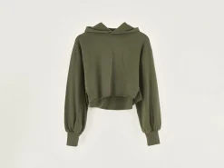 Bellerose Felico Cropped Hoodie Moss Clearance