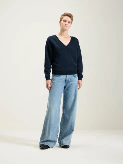 Bellerose Fellow V-hals Sweatshirt Navy Online