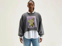 Bellerose Franco Pofmouwen T-shirt Black beauty