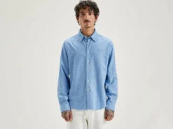 Bellerose Franklin Popeline Hemd Blue Online