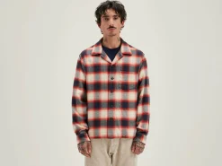 Bellerose Goney Geruit Overhemd Blueberry / Hot sauce