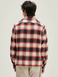 Bellerose Goney Geruit Overhemd Blueberry / Hot sauce