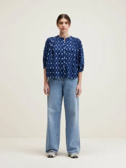 Bellerose Ink Cropped Blouse Myosotis Online