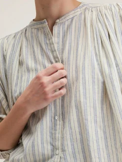 Bellerose Ink Cropped Blouse Antique white / Myrtille Clearance