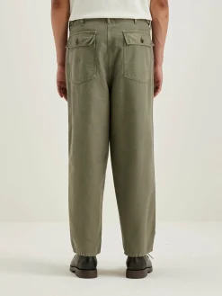 Bellerose Kargo Relaxed Cropped Broek Dusty olive Best