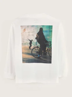 Bellerose Kellos Lange Mouwen T-shirt White Clearance