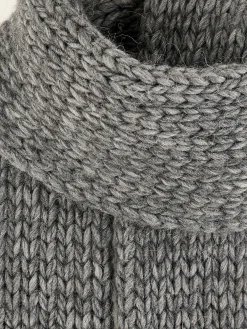 Bellerose Kou Gebreide Sjaal Mid grey