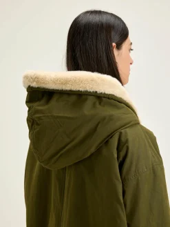 Bellerose Laos Parka Met Capuchon Olive Outlet