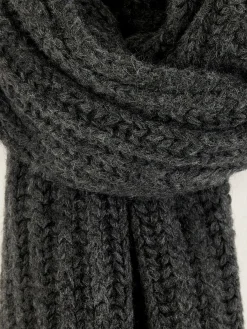 Bellerose Lioko Geribbelde Sjaal Mid grey Outlet