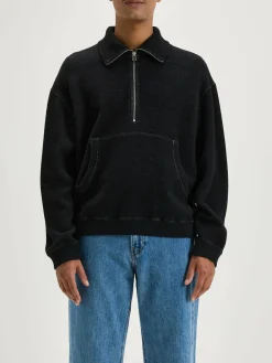 Bellerose Mabro Sweatshirt Met Rits Black