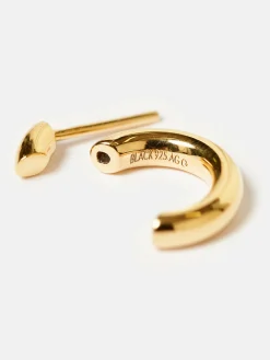 Maria black Disrupted 14 Gouden Hoepel Oorbel