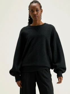 Bellerose Milos Ronde Hals Sweatshirt Off black Hot