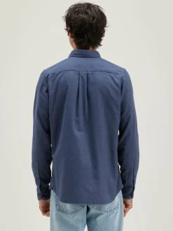 Bellerose Mire Slim Hemd Metal blue