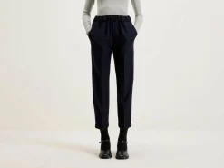 Nicholson & Nicholson Sand Boyfriend Broek Van Wol Online