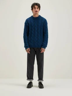 Bellerose Noft Kabeltrui Fir / Naval