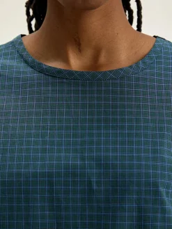 Bellerose Padoue Geruite Blouse Myrtille / Sea pine Hot