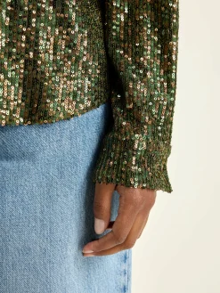 Bellerose Pekin Paillettenhemd Moss