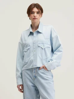 Bellerose Polar Cropped Hemd Used light blue Online
