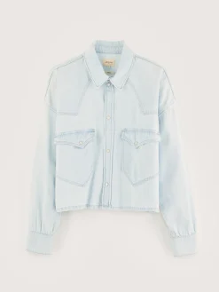 Bellerose Polar Cropped Hemd Used light blue Online