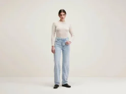 Bellerose Pony Lange Rechte Jeans Used light blue Outlet