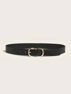 Bellerose Sabas Leren Riem Black Outlet