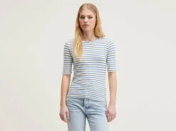 Bellerose Seas Slim T-shirt Ecru / True blue Best
