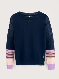 Bellerose Senia Relaxed Linnen T-shirt Bonbon / Naval