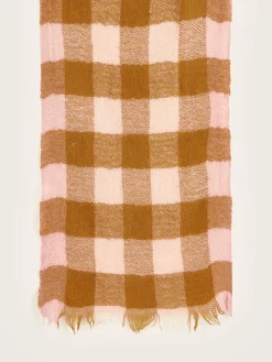 Bellerose Sidiki Geruite Sjaal Caramel / Light rose New