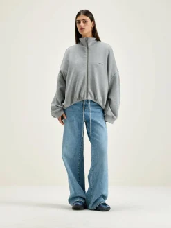 Bellerose Tallis Sweatshirt Met Rits Heather grey Discount