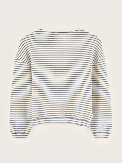 Bellerose Vaso Lange Mouwen T-shirt America / Ecru Outlet