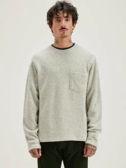 Bellerose Velo Ronde Hals Sweatshirt Heather grey Sale