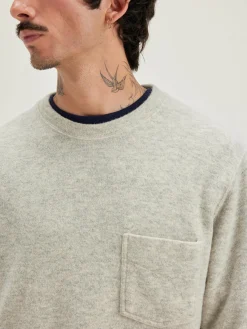 Bellerose Velo Ronde Hals Sweatshirt Heather grey Sale