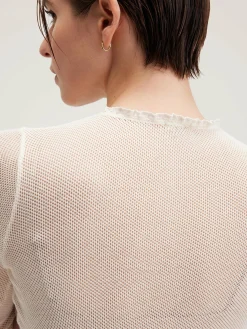 Bellerose Vibke Lange Mouwen T-shirt Cream Clearance